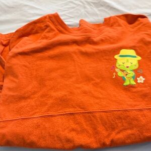 Disney Orange Adult Sweatshirt with Tropical Character
